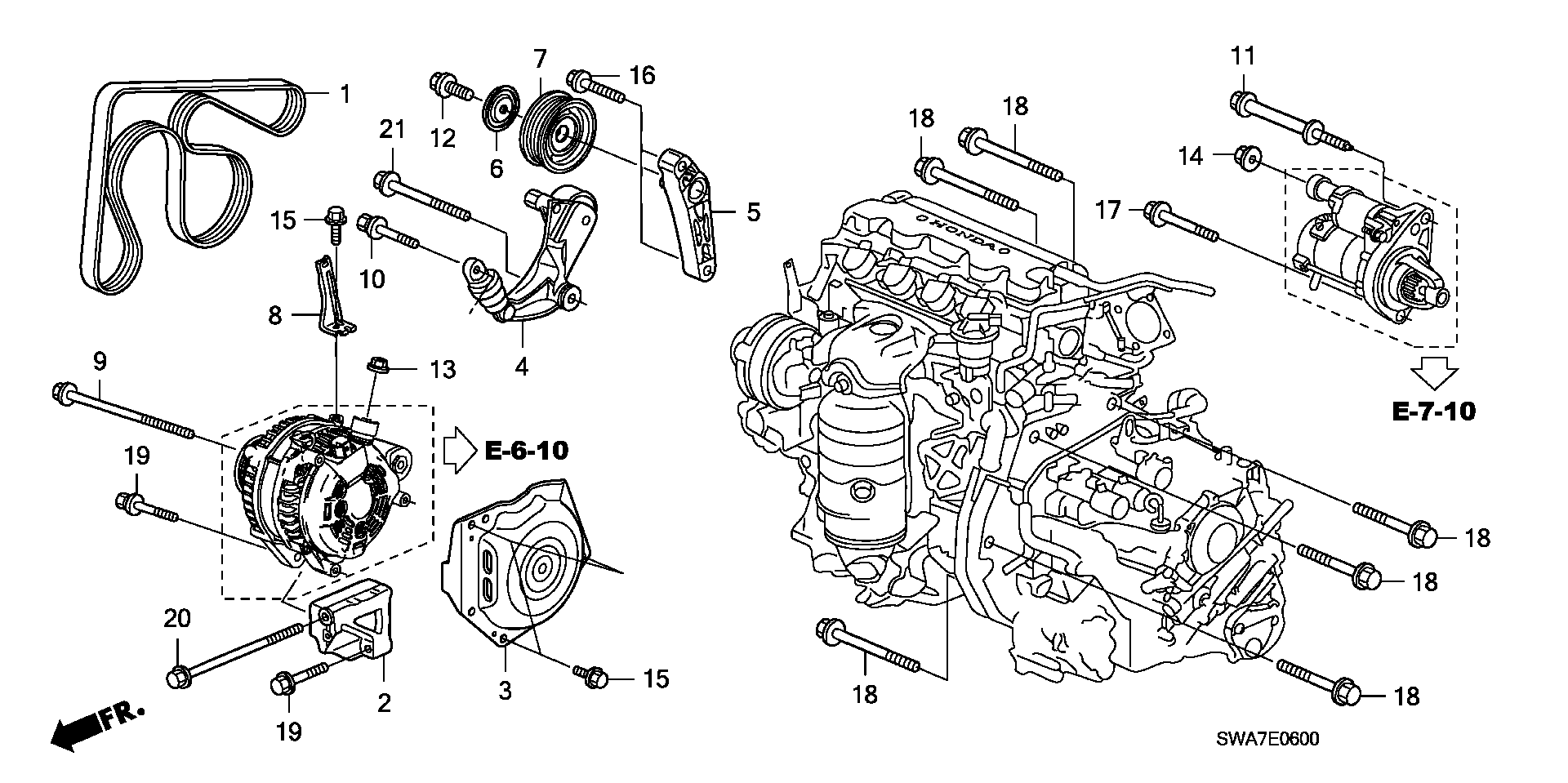 Honda 31170-RZP-G01 - Натяжитель, поликлиновый ремень unicars.by