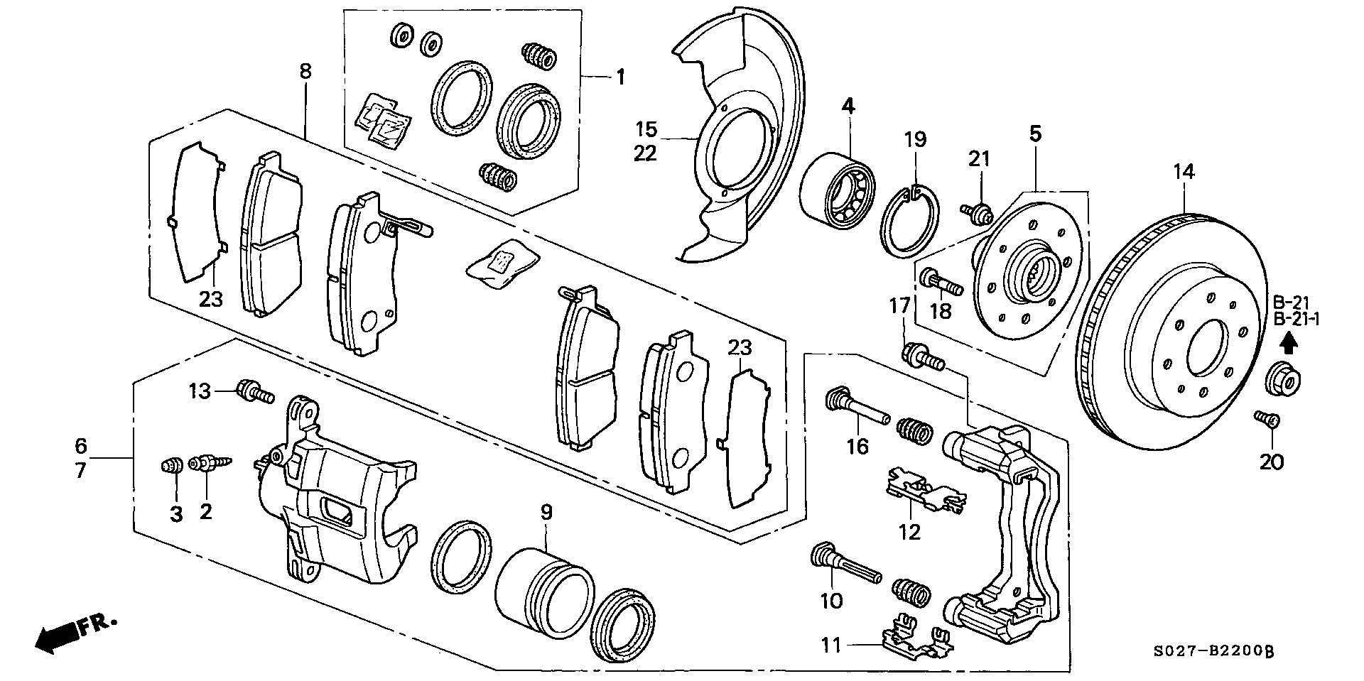 Honda 45022S04505 - Тормозные колодки, дисковые, комплект unicars.by