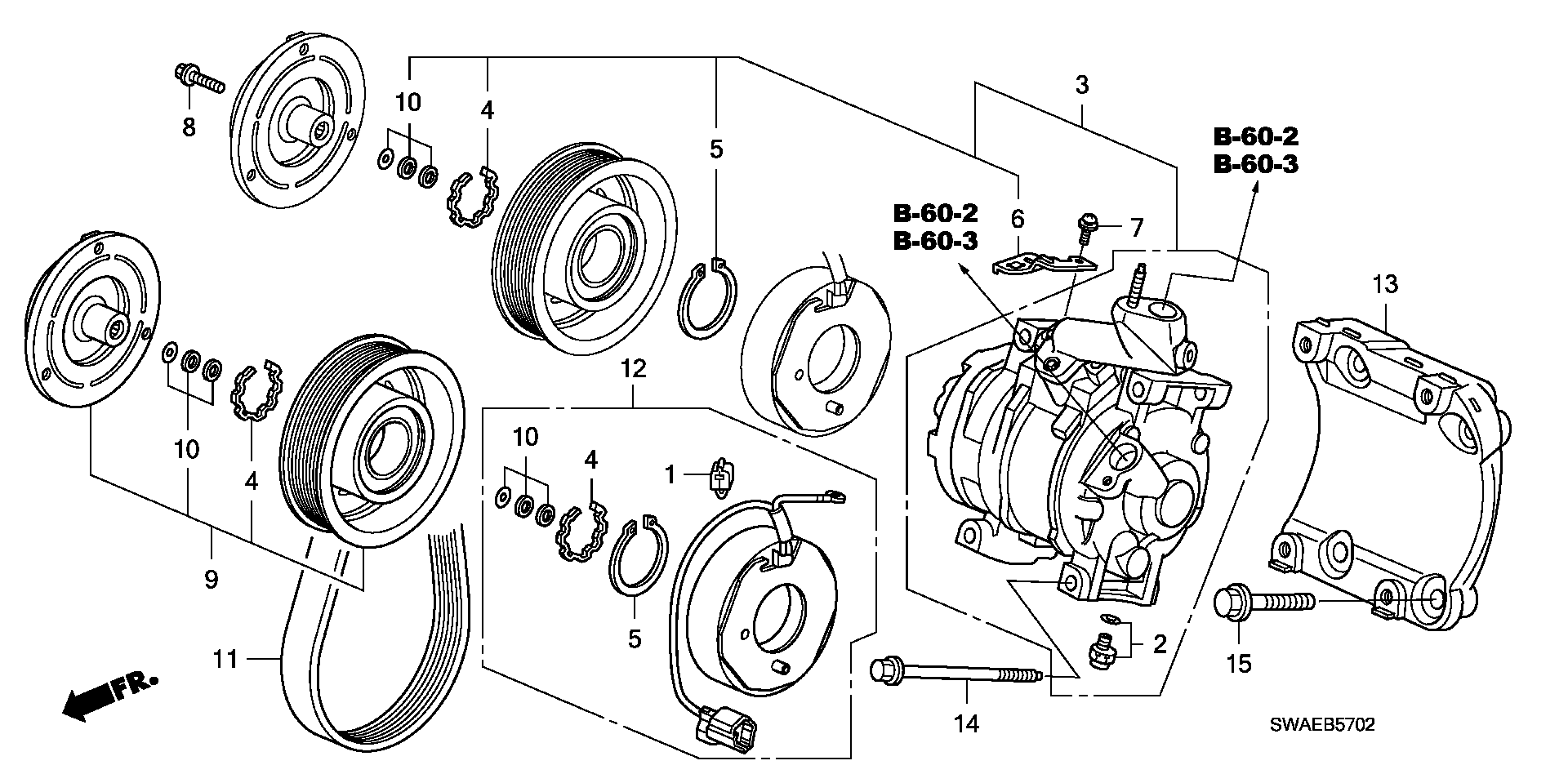 Honda 38 810 R06 G01 - Компрессор кондиционера unicars.by