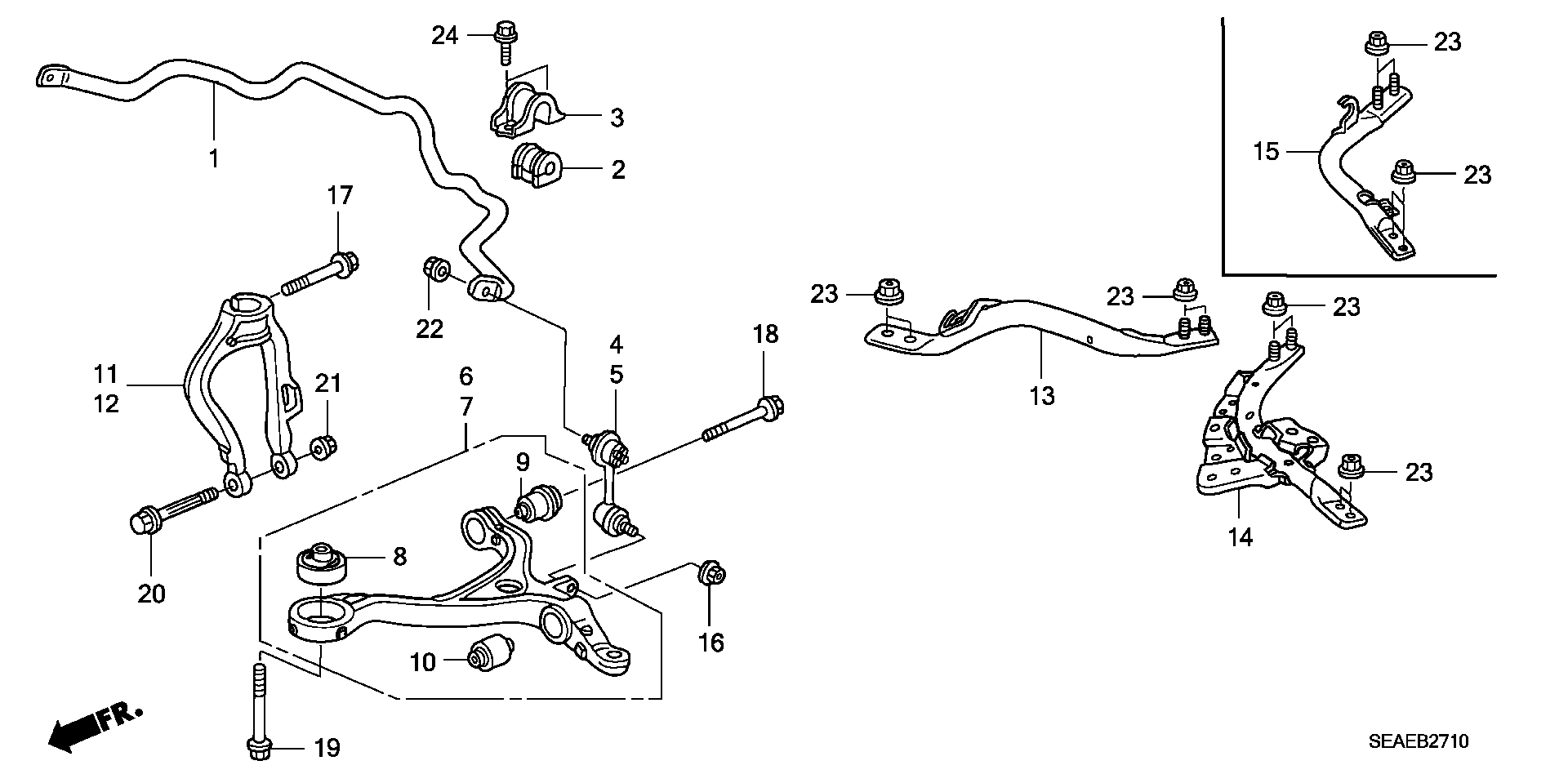 Honda 51391-SEA-004 - Сайлентблок, рычаг подвески колеса unicars.by