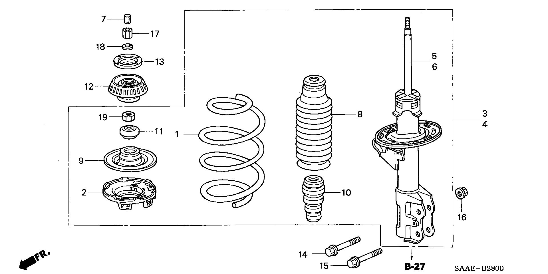 Honda 51726-SAA-003 - Подшипник качения, опора стойки амортизатора unicars.by