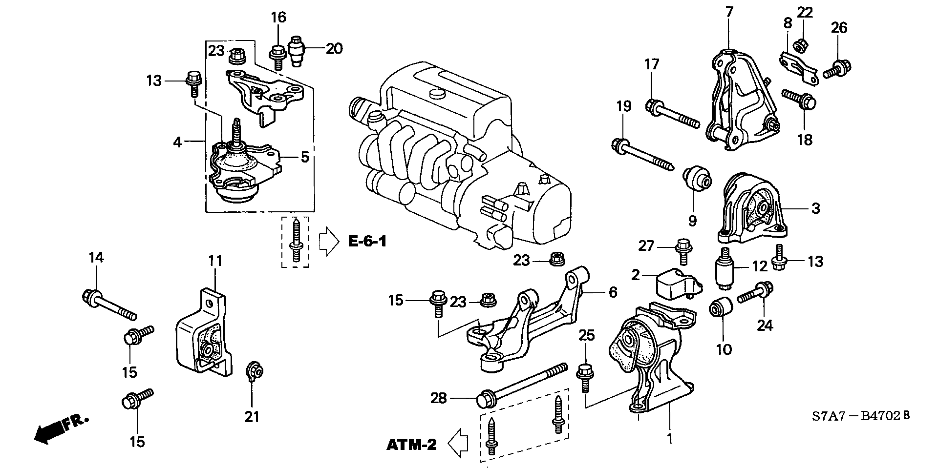 Honda 50810S7C981 - Подушка, опора, подвеска двигателя unicars.by