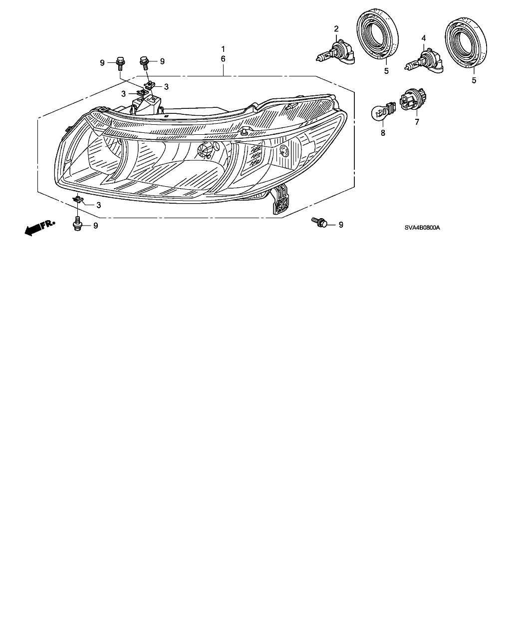 Honda 33104-S3V-A01 - Лампа накаливания, противотуманная фара unicars.by