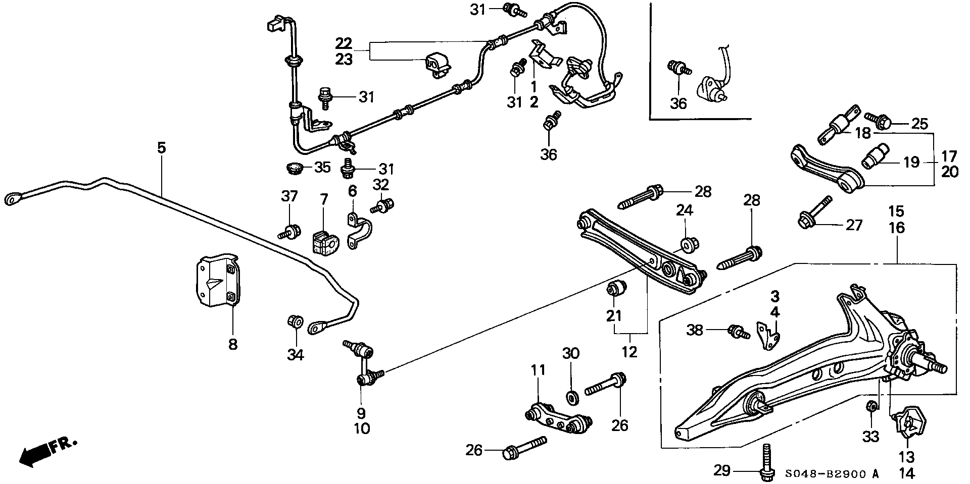 Honda 52622-SH3-013 - Сайлентблок, рычаг подвески колеса unicars.by