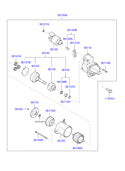 KIA 3610003601 - Стартер unicars.by