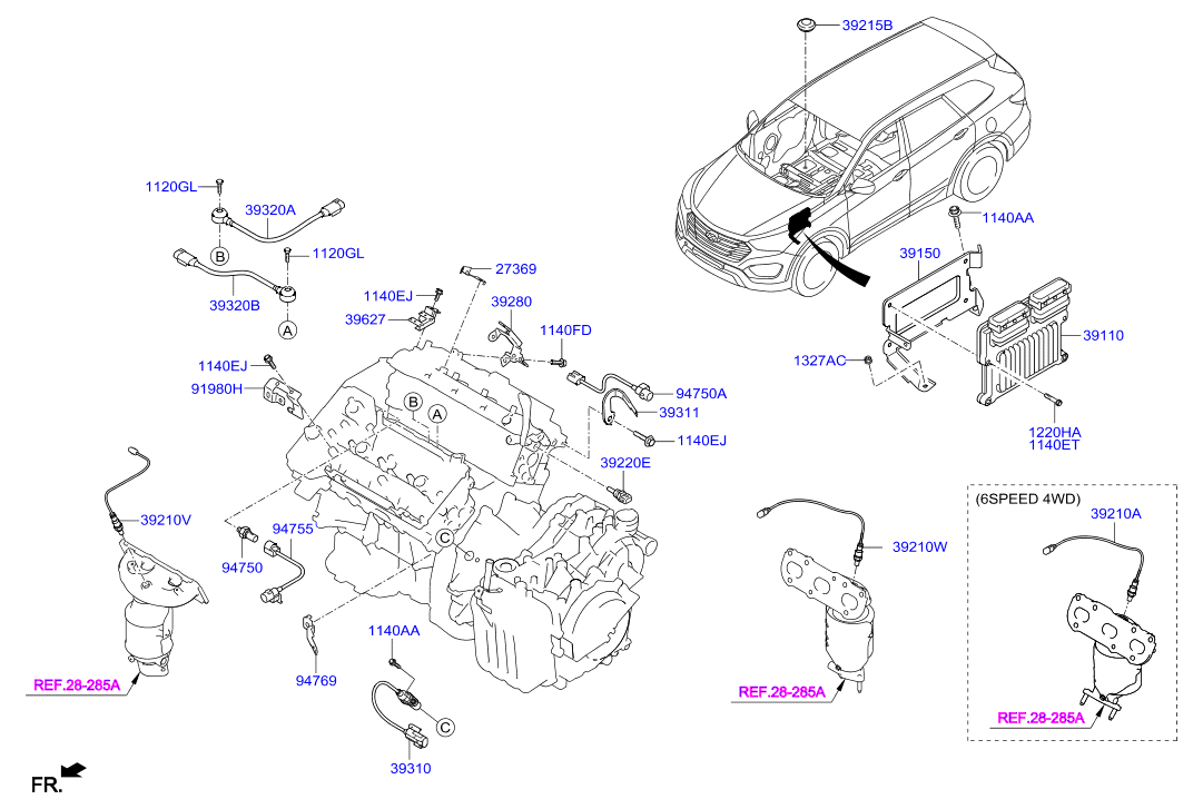 Hyundai 392103CCA0 - Лямбда-зонд, датчик кислорода unicars.by