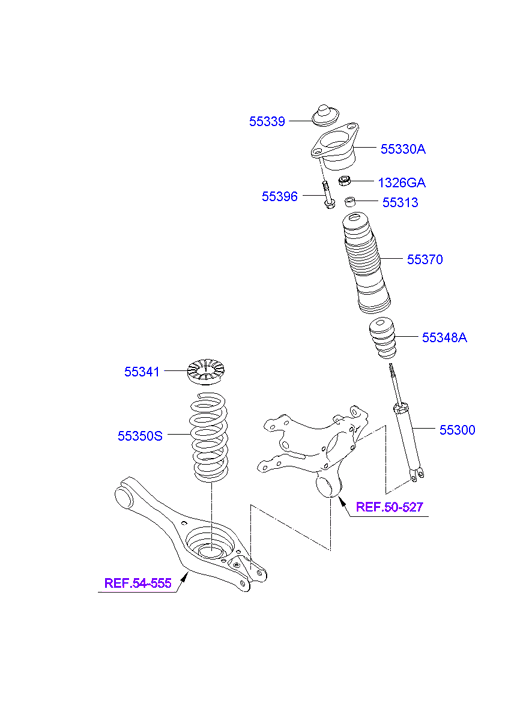 Hyundai 55348-2H000 - Пылезащитный комплект, амортизатор unicars.by