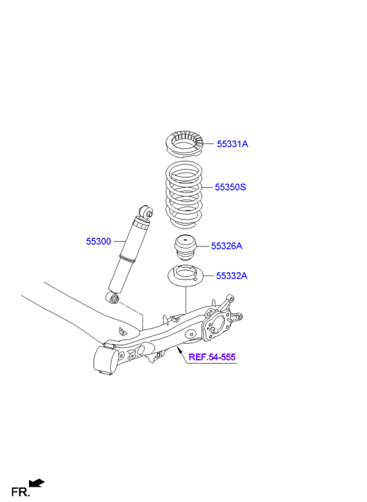 KIA 553261M000 - Амортизатор unicars.by