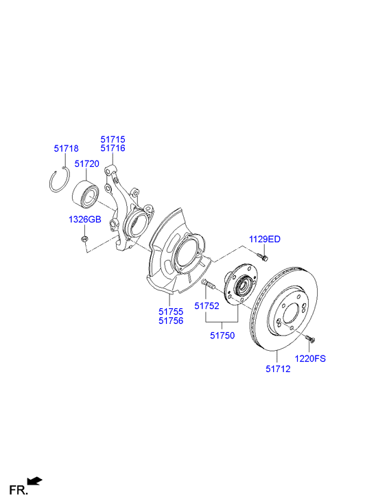 KIA 51712-3X000 - Тормозной диск unicars.by