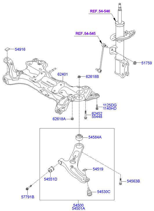 KIA 54500-3X000 - Рычаг подвески колеса unicars.by