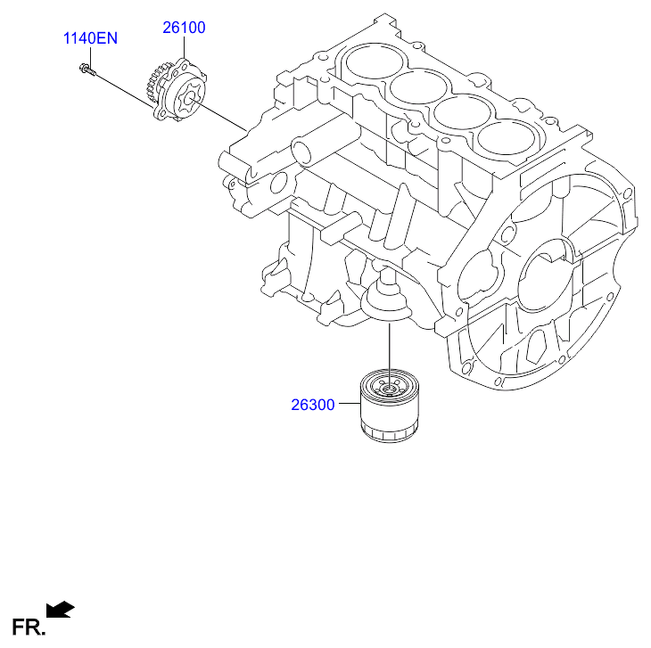 KIA 2630003000 - Масляный фильтр unicars.by