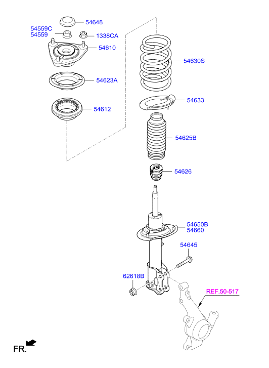 Hyundai 54626-A7000 - Отбойник, демпфер амортизатора unicars.by