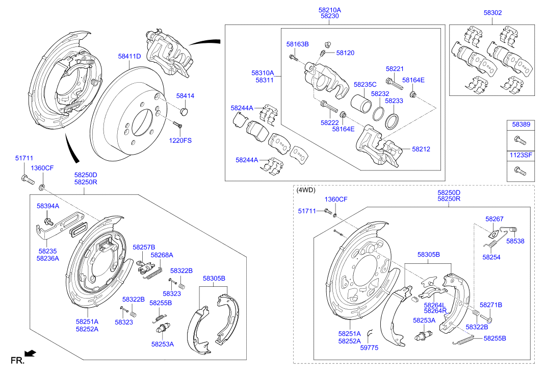 KIA 58302 2YA31 - Тормозные колодки, дисковые, комплект unicars.by