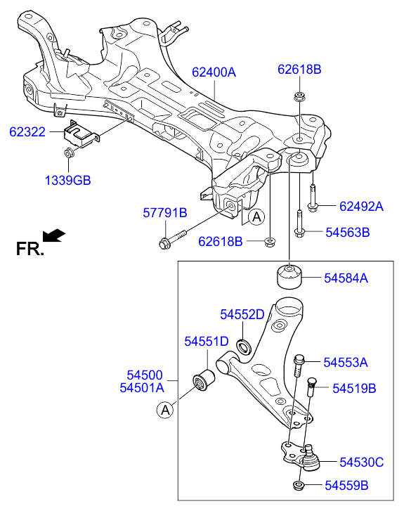 KIA 545002Y500 - Рычаг подвески колеса unicars.by