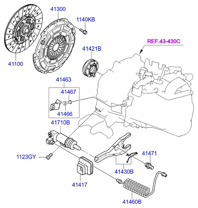 KIA 41100-32001 - Комплект сцепления unicars.by