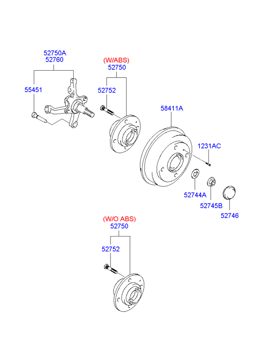 Hyundai 5841125201 - Тормозной барабан unicars.by