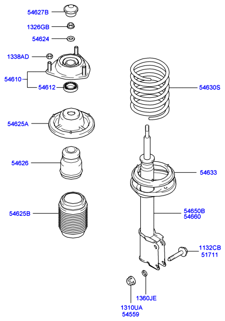 Hyundai 5465025600 - Амортизатор unicars.by