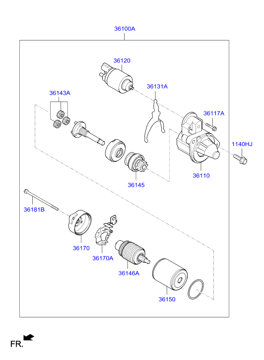 KIA 36100-04700 - Стартер unicars.by