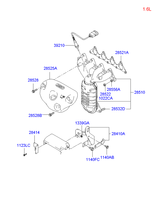 Hyundai 2851023250 - Катализатор unicars.by