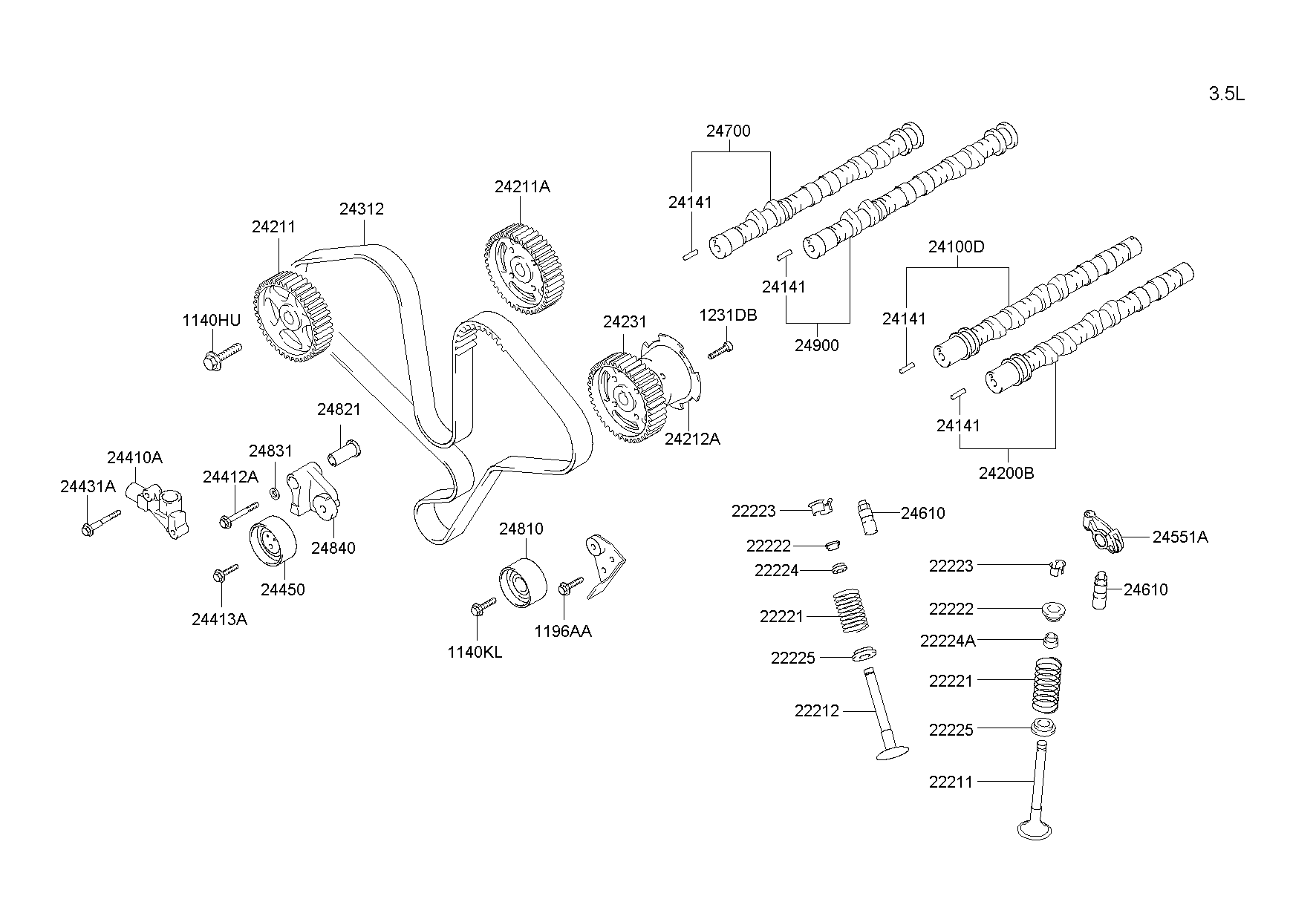 Mitsubishi 2431542200 - Зубчатый ремень ГРМ unicars.by