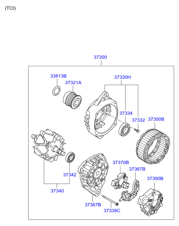 Hyundai 37300 2B760 - Генератор unicars.by