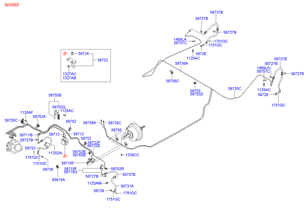 Hyundai 587372D300 - Тормозной шланг unicars.by