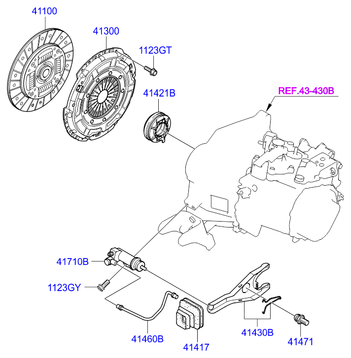 KIA 41300-26010 - Нажимной диск сцепления unicars.by