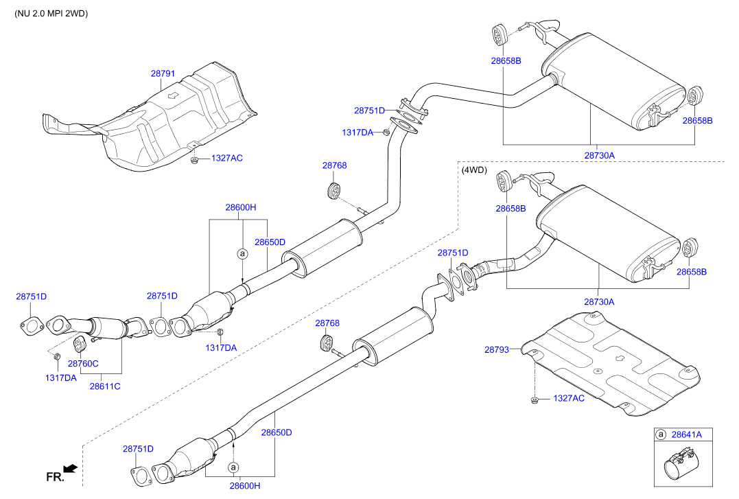 Hyundai 28610C9200 - Muffler assy - front unicars.by