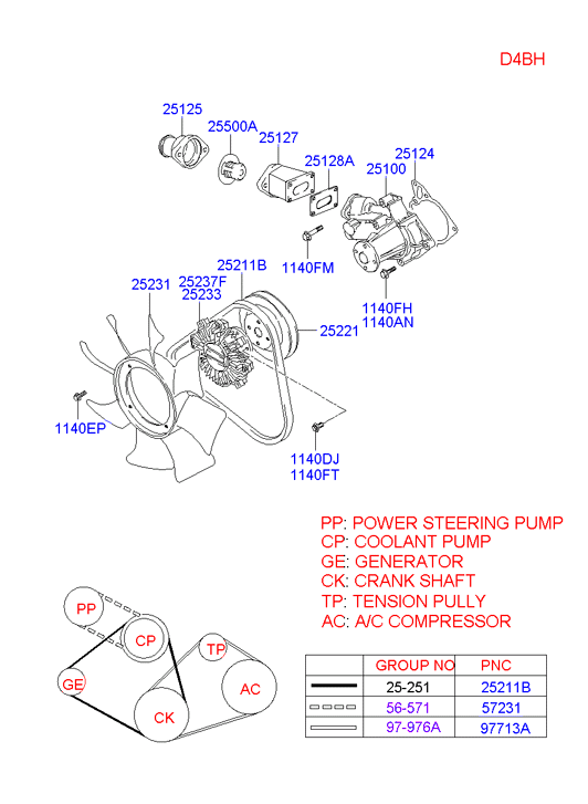 Hyundai 25100-4A100 - Водяной насос unicars.by