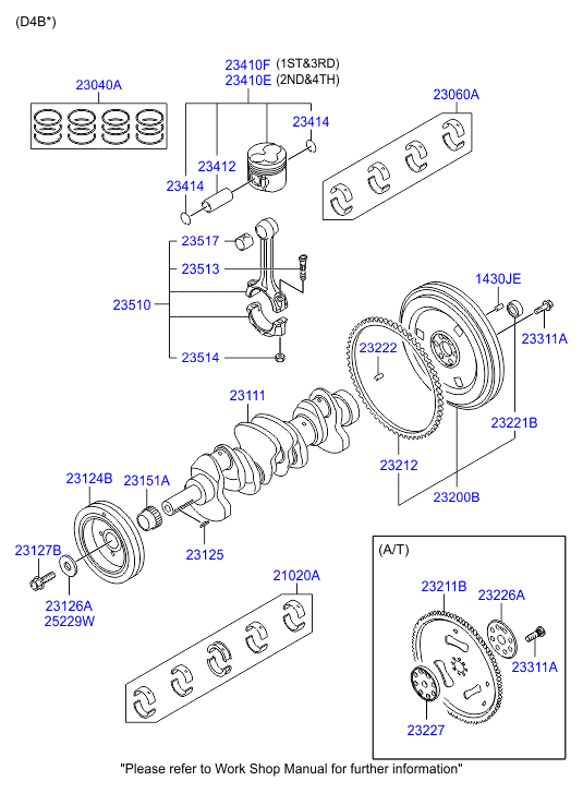 Hyundai 23200-4A001 - Маховик unicars.by