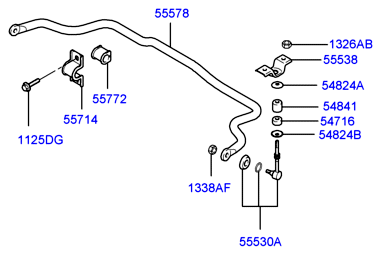 Buessing 55530-4A001 - Тяга / стойка, стабилизатор unicars.by