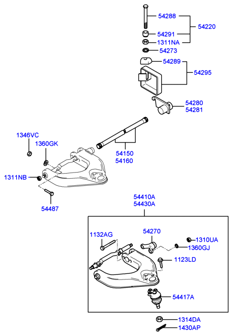 KIA 54400-4A600 - Рычаг подвески колеса unicars.by