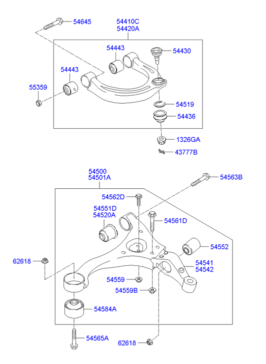 KIA 54500-3K000 - Рычаг подвески колеса unicars.by