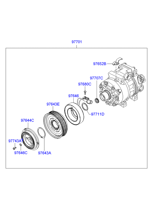 KIA 97701-3K220 - Компрессор кондиционера unicars.by