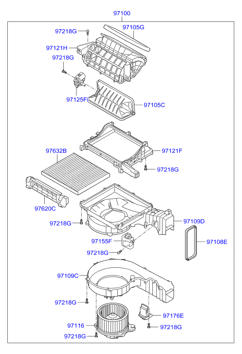 Hyundai 97133-1U000 - Фильтр воздуха в салоне unicars.by