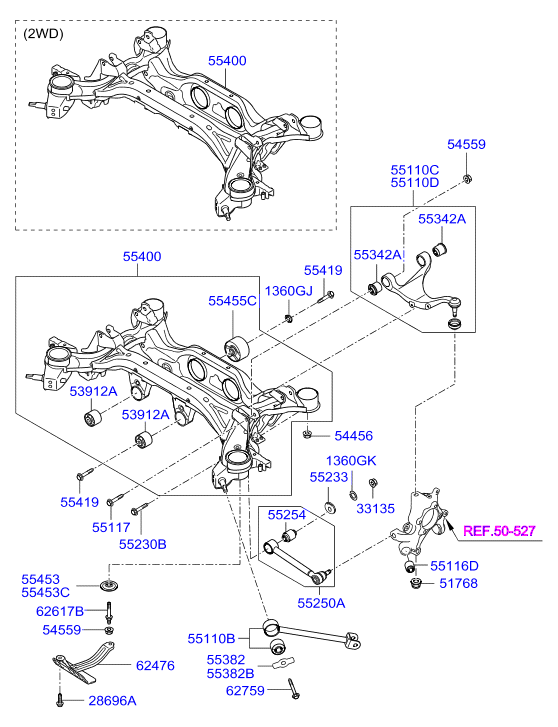 Hyundai 55250-2P000 - Рычаг подвески колеса unicars.by