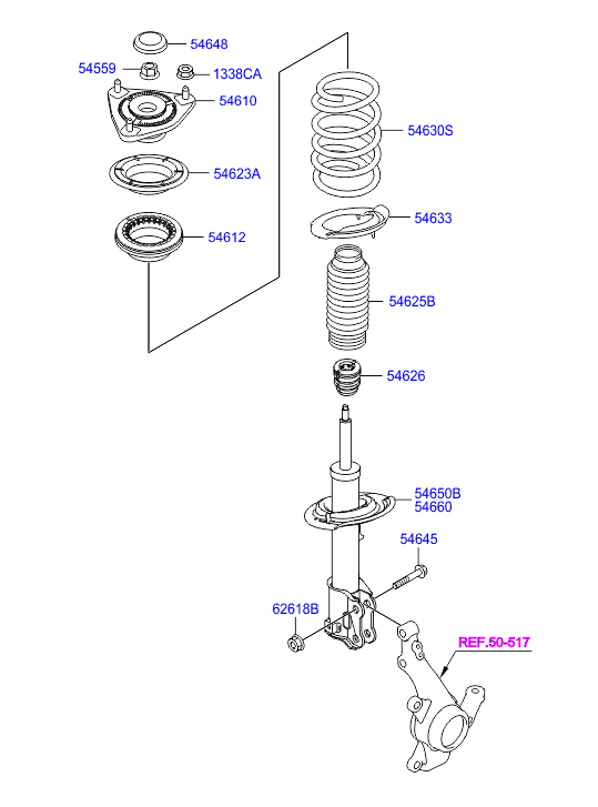 KIA 54626A6000 - Пылезащитный комплект, амортизатор unicars.by