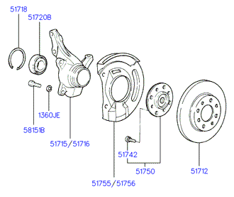 Hyundai 5172034000 - Комплект подшипника ступицы колеса unicars.by