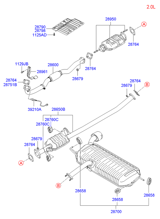 Hyundai 28700-2E120 - Глушитель выхлопных газов, конечный unicars.by