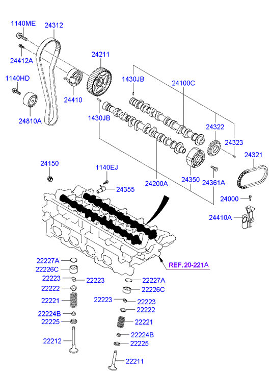 Hyundai (BEIJING) 2441023050 - Натяжной ролик, зубчатый ремень ГРМ unicars.by