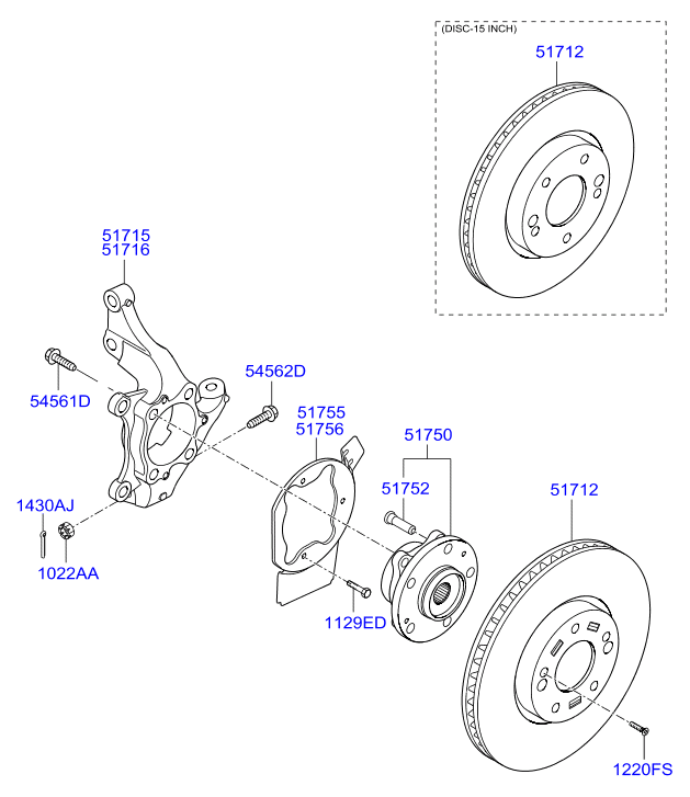 Hyundai 51712A6000 - Тормозной диск unicars.by