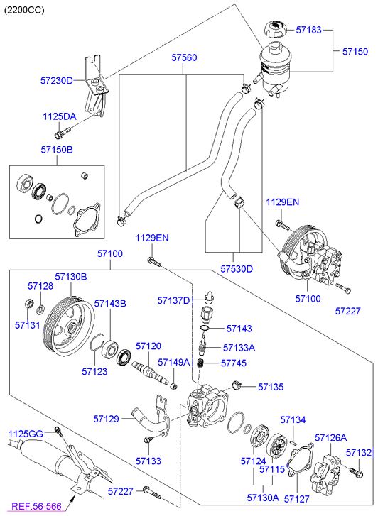 Hyundai 57143-3A000 - Комплект подшипника ступицы колеса unicars.by