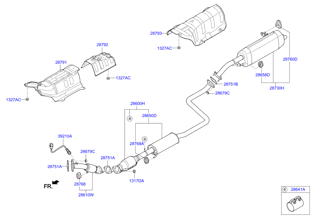 KIA 28761-C1300 - Кронштейн, втулка, система выпуска ОГ unicars.by