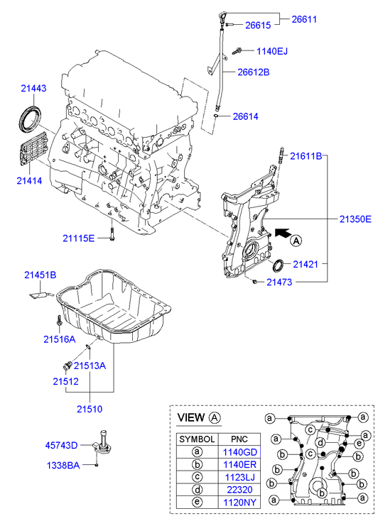 KIA 21443-25000 - Уплотняющее кольцо, коленчатый вал unicars.by