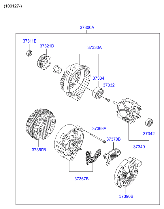 KIA 3730002570 - Генератор unicars.by