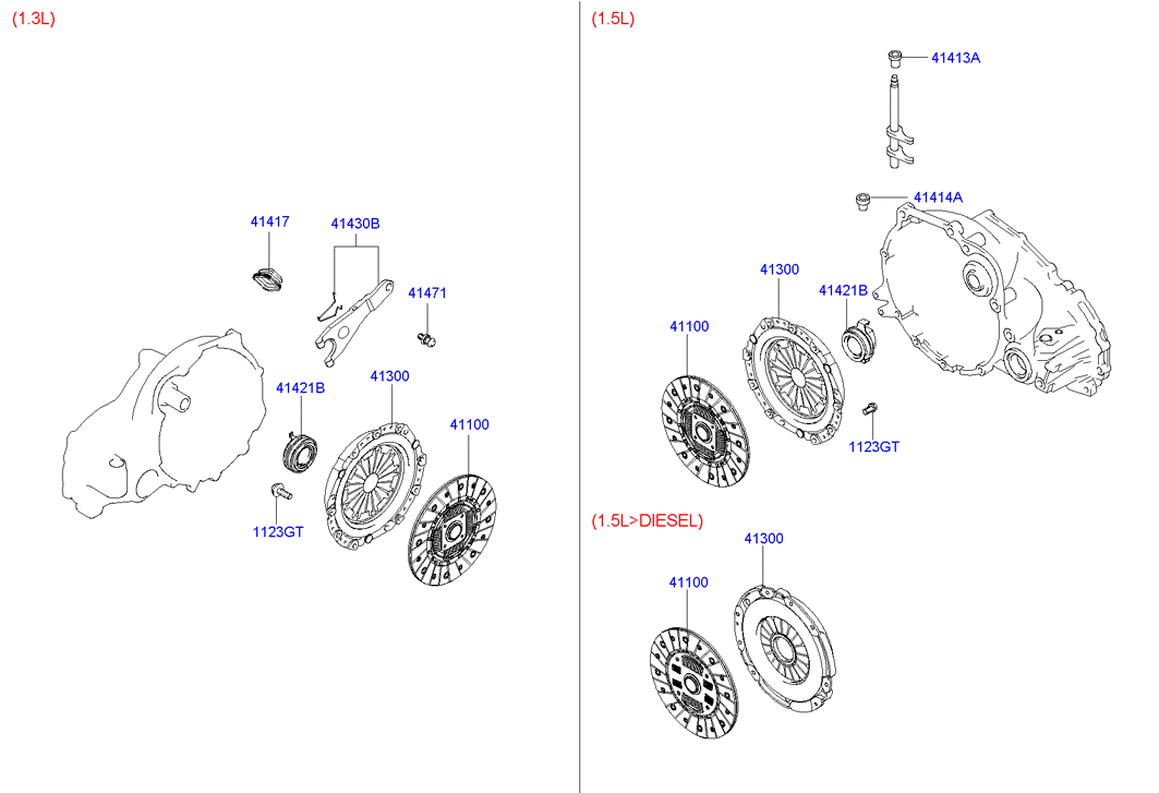 KIA 41100-22705 - Диск сцепления, фрикцион unicars.by