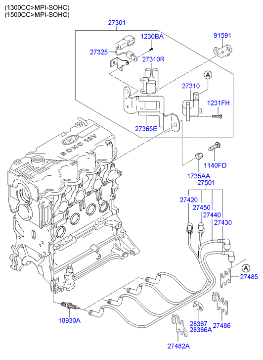 Hyundai 2732522600 - Condenser assy - ignition coil unicars.by