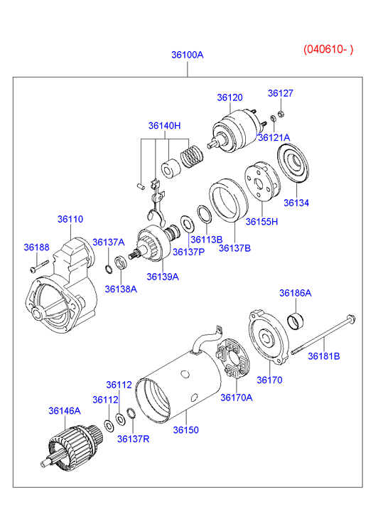 Hyundai 36100 42350 - Стартер unicars.by