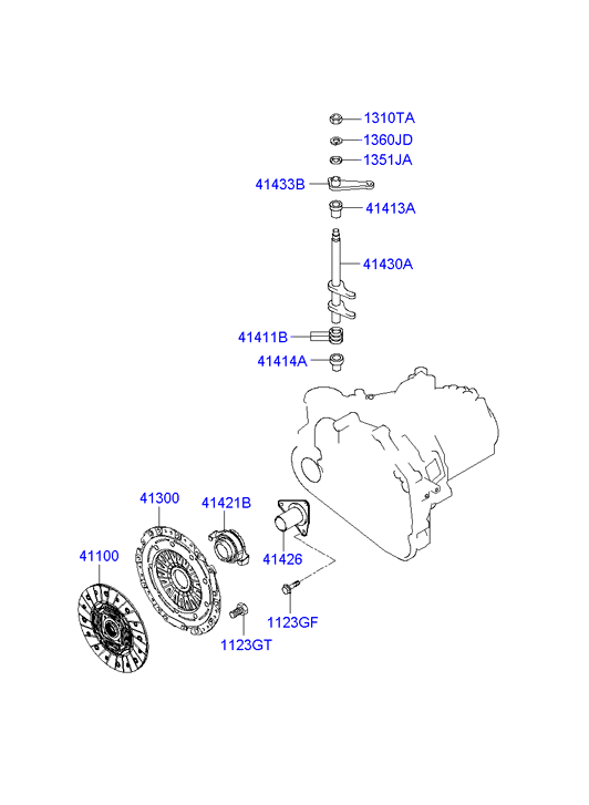 Hyundai 41100-39260 - Диск сцепления, фрикцион unicars.by