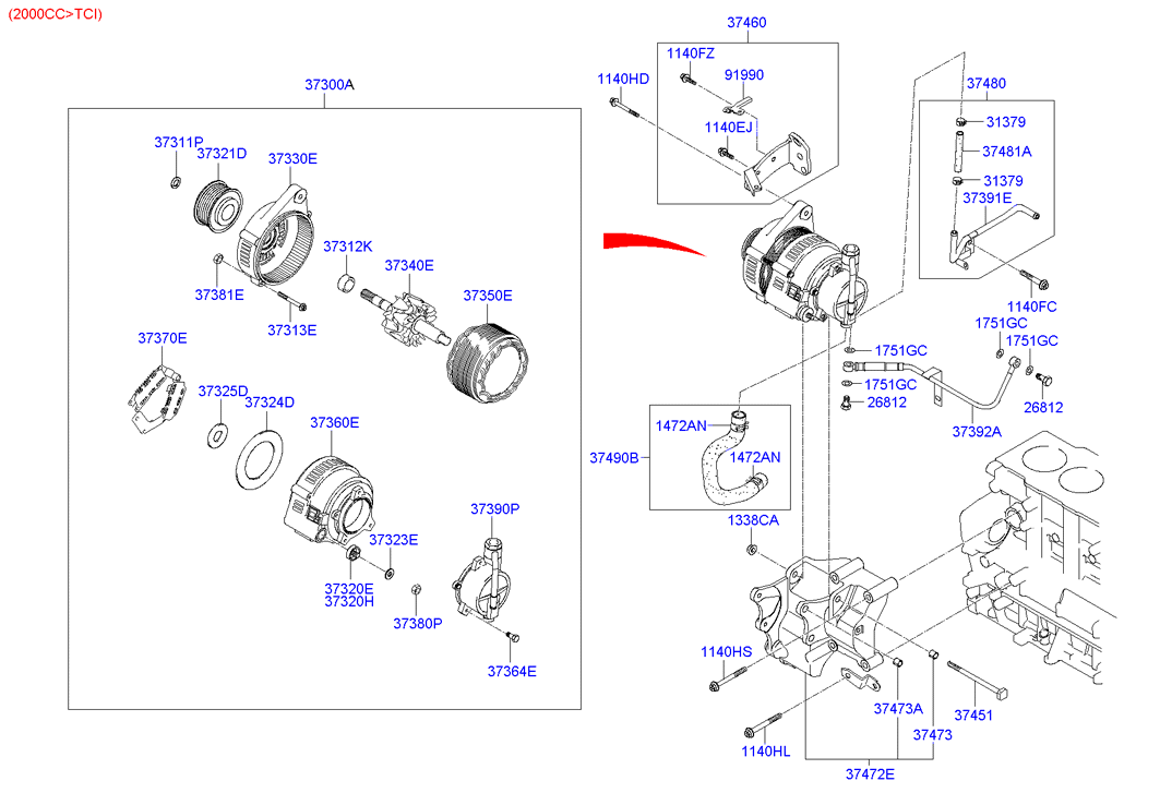 Hyundai 37300-22650 - Генератор unicars.by